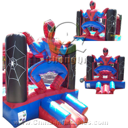 inflatable spiderman trampoline